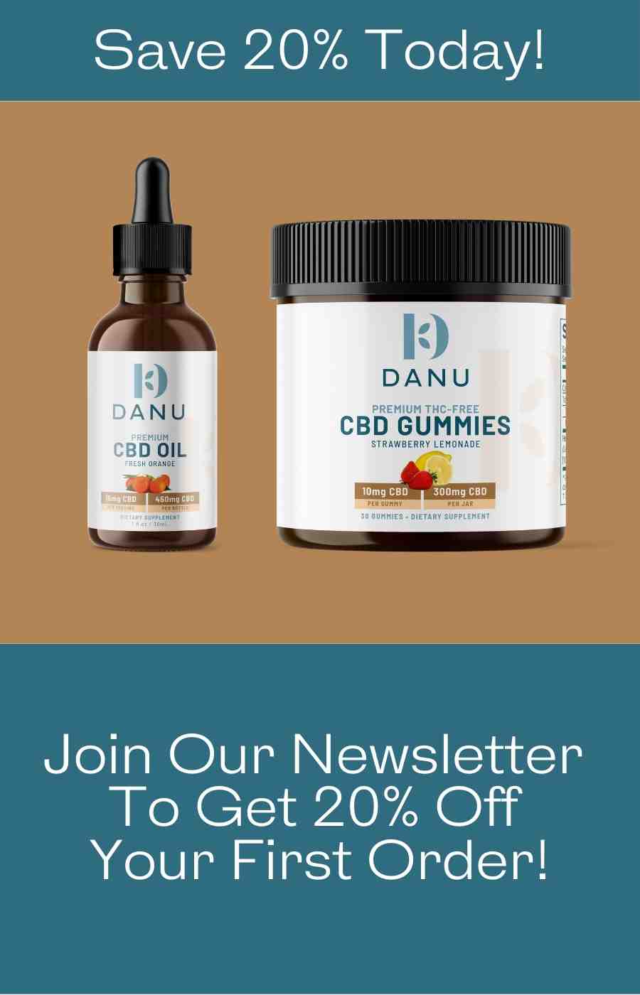 sign up for our newsletter and save 20% on your first order | Danu